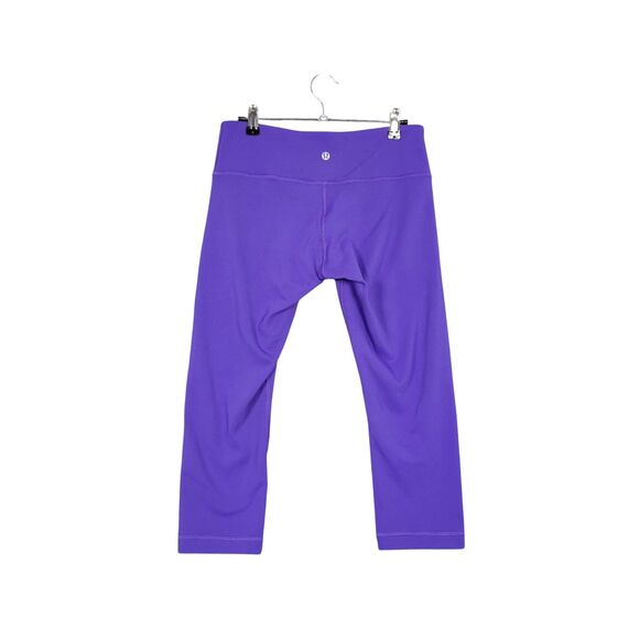 LULULEMON Wunder Under Crop Leggings Reversible Purple Black SIZE 8 - Picture 4 of 9